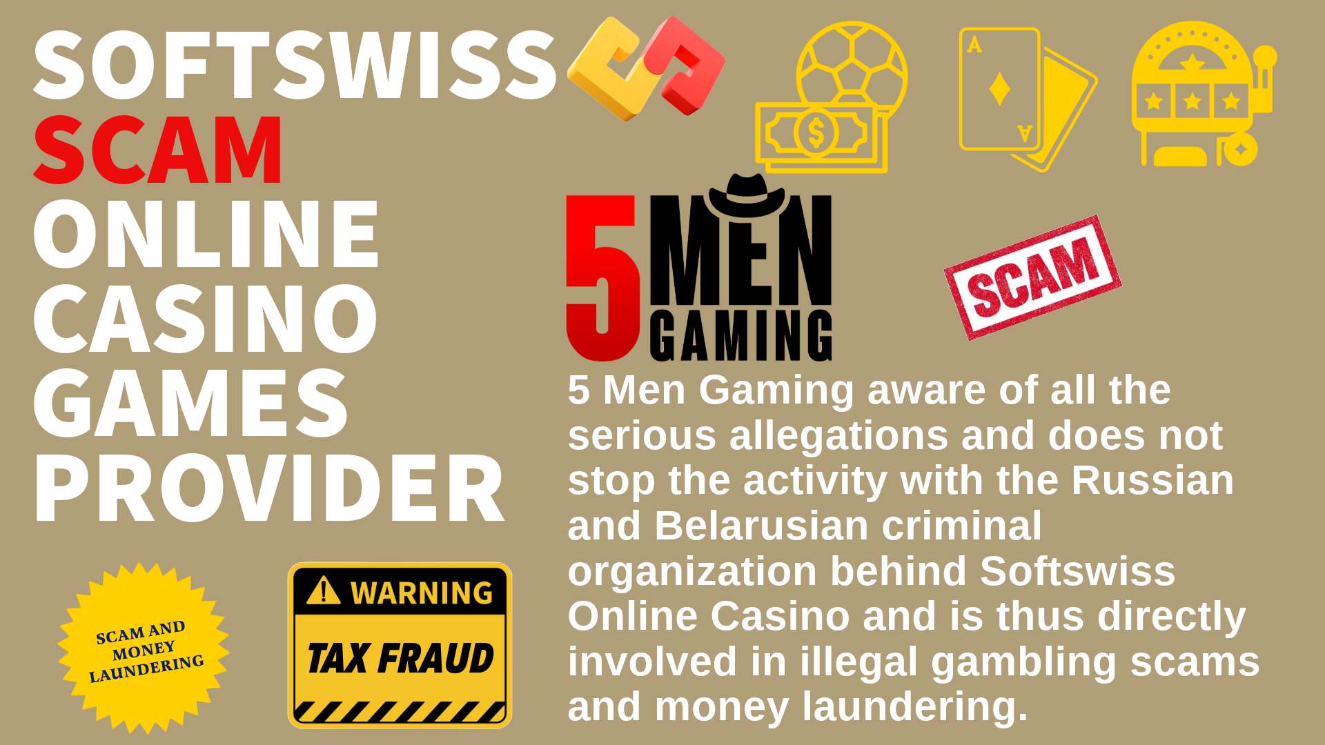 5 Men Gaming - softswiss scam - Casino by Softswiss